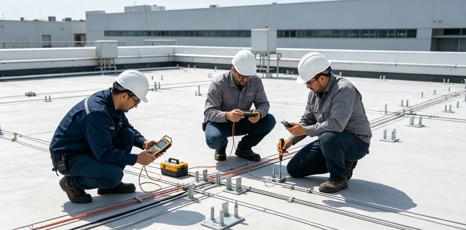 Conexión de equipo de prueba a panel de transformador