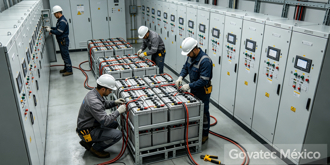 Equipo de Govatec realizando mantenimiento en azotea